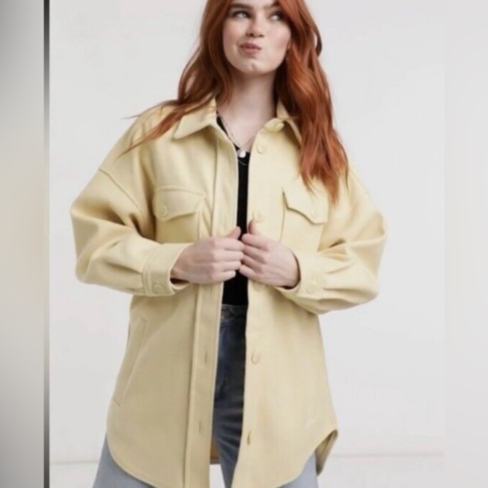 NWT Joie Oversized Brushed Wooly Shacket/Jacket, Cream, XS